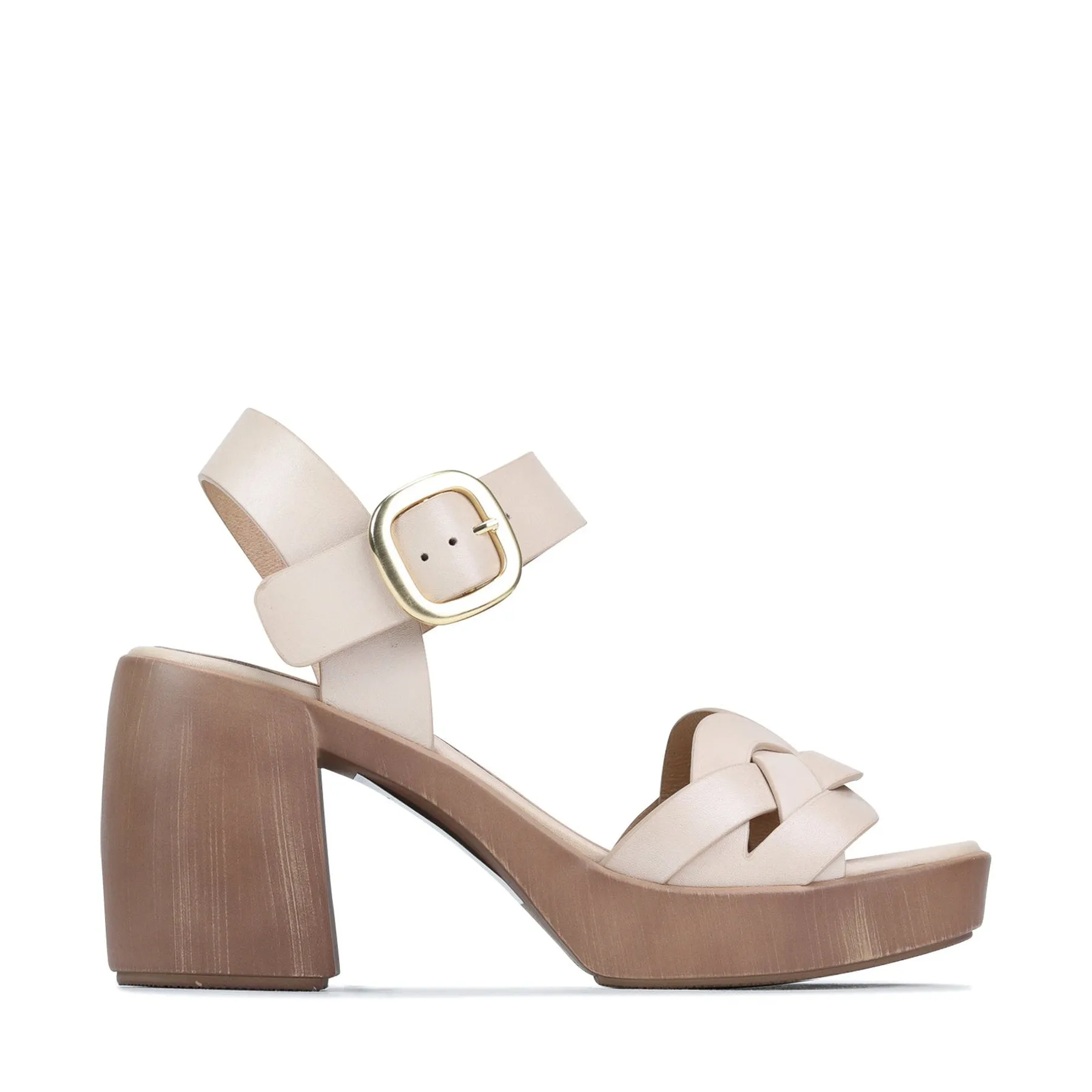 SPIRITED SANDAL BLOCK HEEL LEATHER