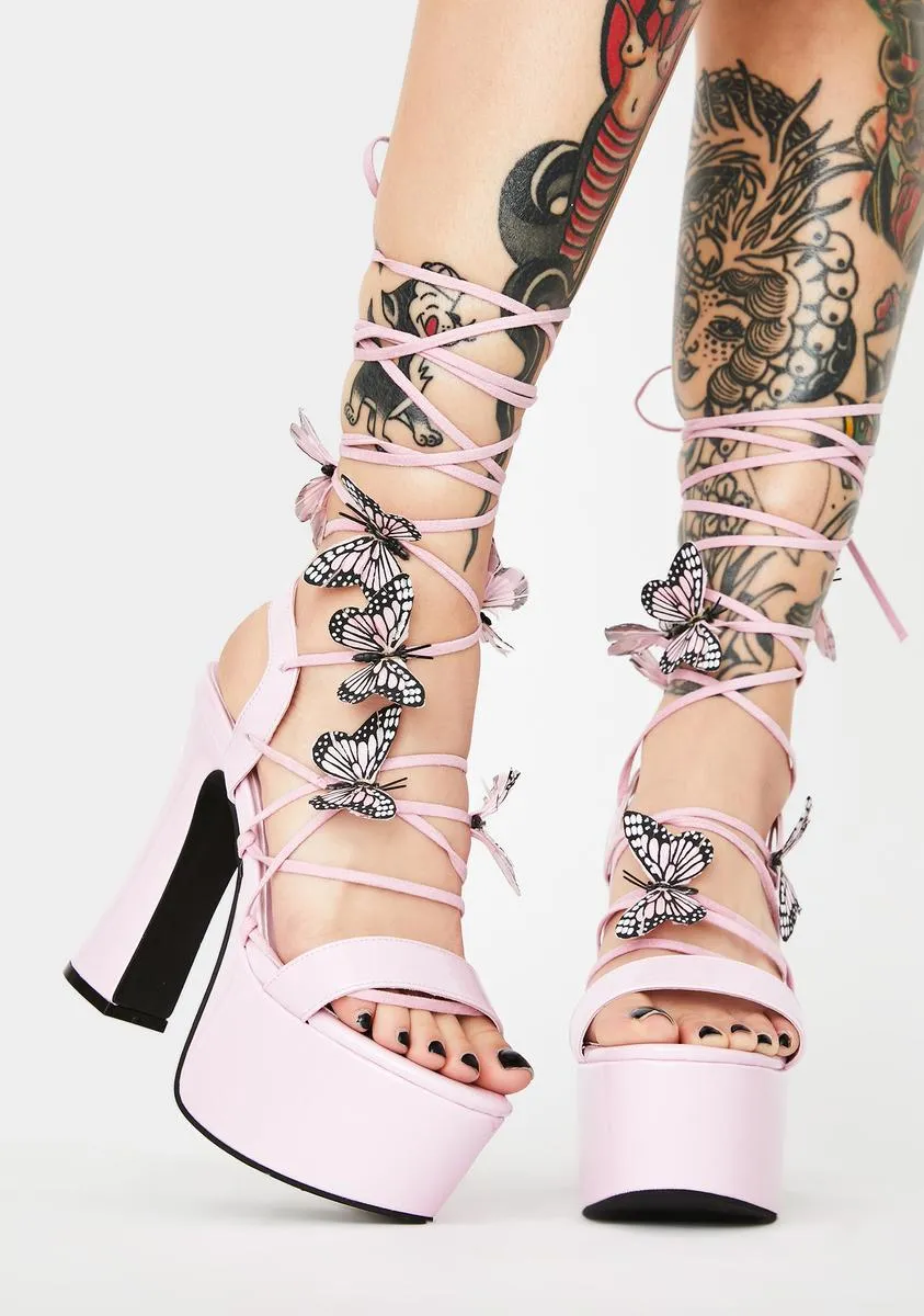 Sugar Pixie Queen Lace Up Heels