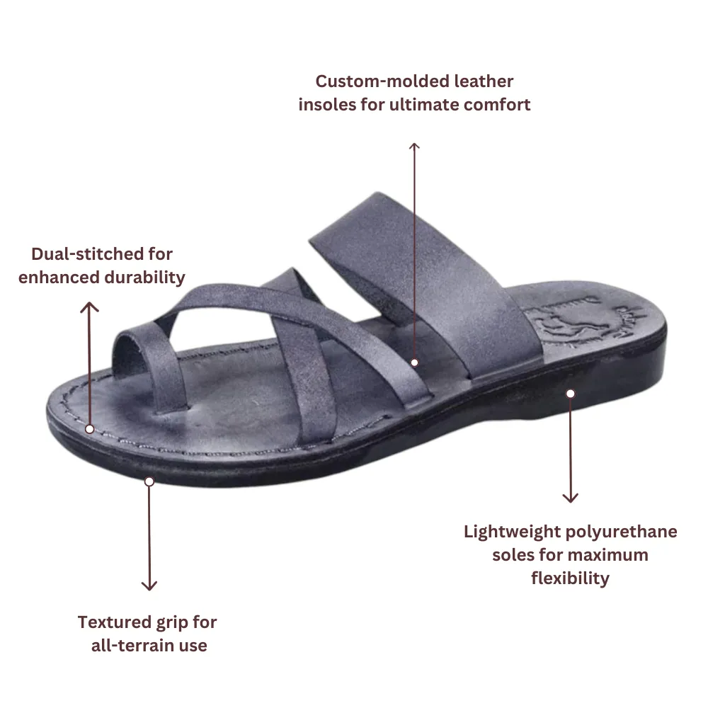 The Good Shepherd - Leather Toe Loop Sandal | Grey