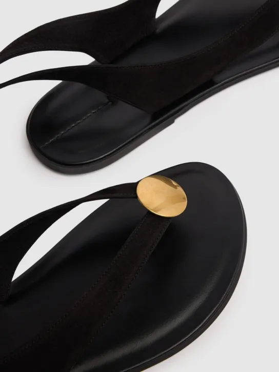 The Row   10mm Charm leather thong sandals 