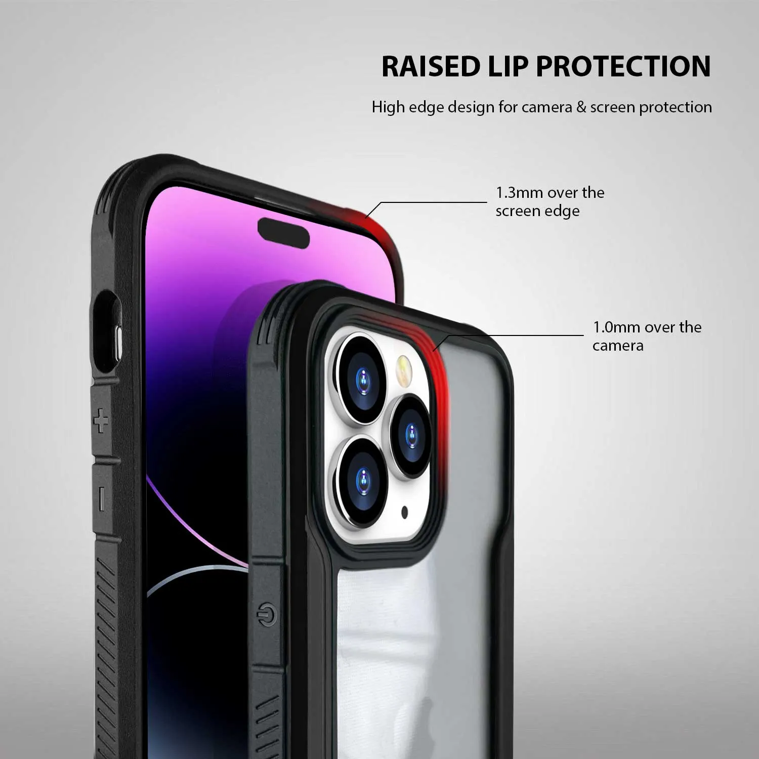 Tough On iPhone 14 Pro Case Iron Shield Black