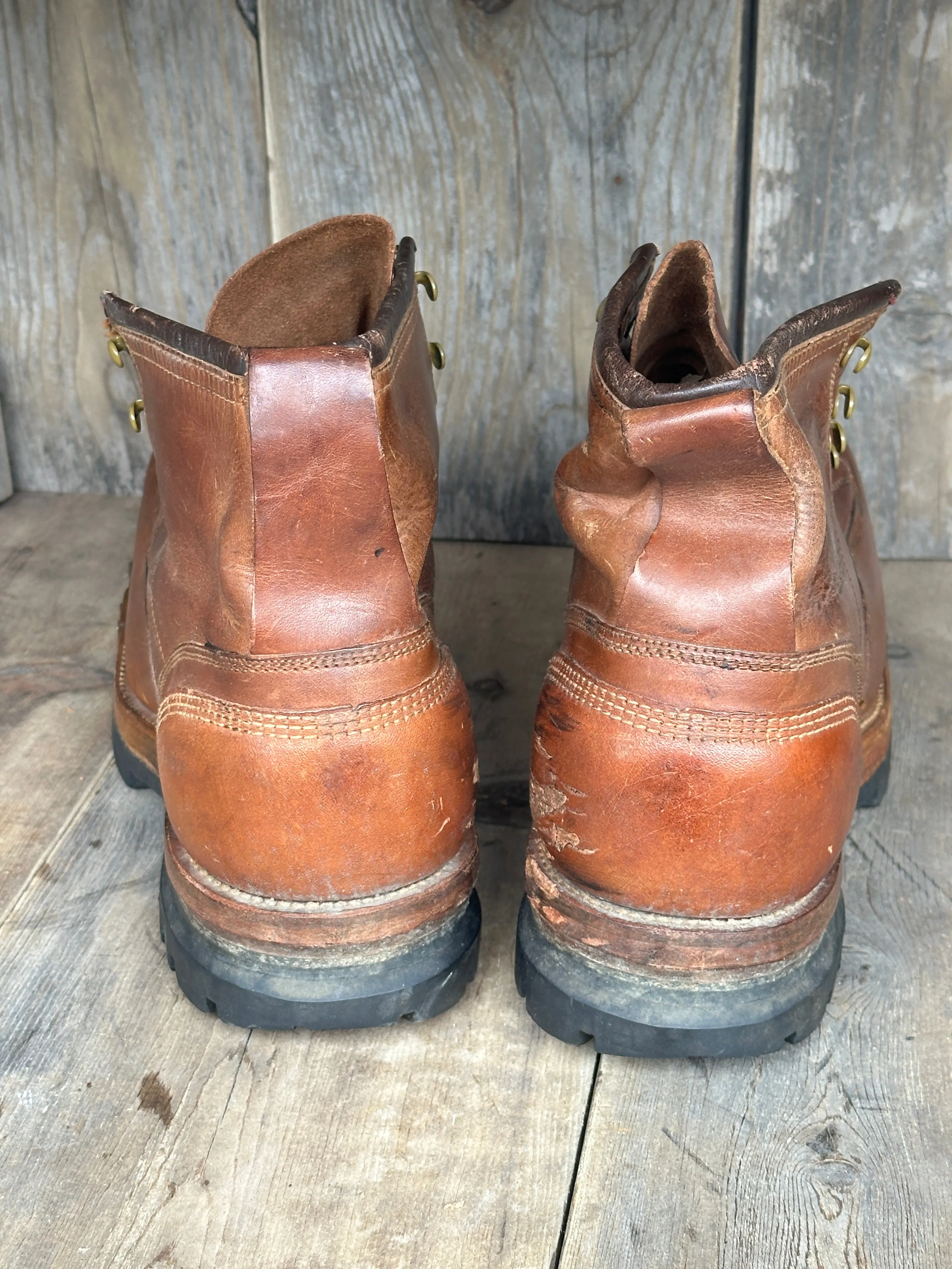 Vintage leather 10th Mountain Division Ski Boots